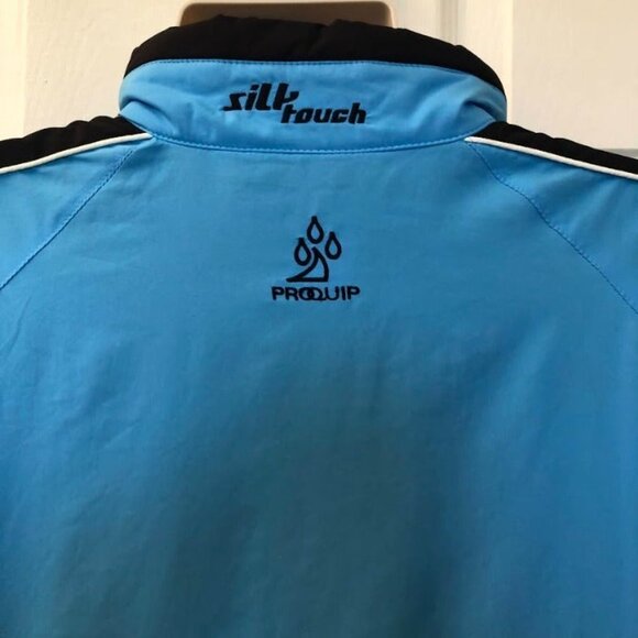 Proquip Ahead of The Game Men's Golf Blue Pullover Rain Wind Proof Jacket Medium - Picture 7 of 12